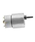 Side view of DC 12V Speed Reduction Gear Motor Electric High Motor Micro Multiple Reducer Replacement Motor (30RPM) with metal casing.
