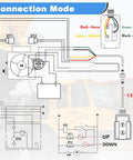 Wiring diagram for 4 Wire Dump Trailer Remote Control Switch 12V DC Up Down Momentary Push Button with 13 ft cord
