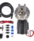 12 Volt Electric Vacuum Pump Kit For Brake Booster Replacement with hoses, relay, and fittings for GMC and Chevy vehicles.