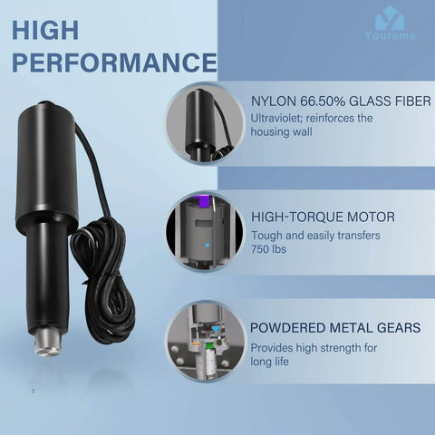 12V Beefed Up Short Extreme Duty Actuator With 2.25 Inch Stroke And Five Sixteenths Inch Hardware Leads With Deutsch Connectors Replacement For Lenco101XDS For Marine And Industrial Installations.
