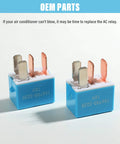 12V Four Pin Car Relay Kit, Two Pack, Heavy Duty Auto Relay For AC Starter And Electrical Systems, shown as OEM parts