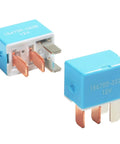 12V Four Pin Car Relay Kit, Two Pack, Heavy Duty Auto Relay For AC Starter And Electrical Systems, blue casing