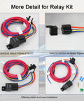 Heavy Duty 12V Fuel Pump Relay Kit with 60 Amp Waterproof Relay, Bypass Switch, Long Wiring Harness, Universal Fit, Plug and Play