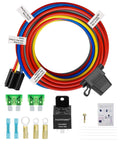 Heavy Duty 12V Fuel Pump Relay Kit With 60 Amp Waterproof Relay, Bypass Switch, Long Wiring Harness, And Universal Fit components