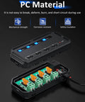 Universal 12V Fuse Block Kit 20A Motorcycle Relay Box With LED Warning Indicator 4-Circuit Power Supply open view