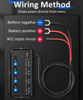 Universal 12V Fuse Block Kit 20A Motorcycle Relay Box With LED Warning Indicator 4-Circuit Power Supply wiring diagram