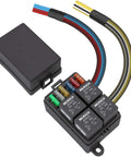 12V Prewired Fuse Relay Box Kit With Four 40A Relays And Six ATC ATO Blade Fuses For Cars Trucks Boats Jeeps Marine Plug And Play Prewired Power Harness