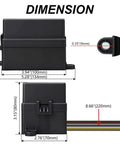 12V Prewired Fuse Relay Box Kit With Four 40A Relays And Six ATC ATO Blade Fuses dimension diagram for cars and marine use