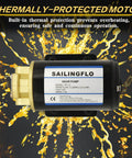 12V Gear Pump-3.2 GPM Self-Priming Impeller Oil Transfer by SAILINGFLO with thermally protected motor