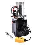 3200 PSI Hydraulic Power Unit, 12V DC Double Acting Hydraulic Pump with 8 Quart Metal Oil Reservoir, includes control unit.