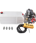 Beefy 12V DC Hydraulic Power Unit With 8 Quart Tank, Double Acting Pump And Double Solenoid Valves, 200 Bar Hydraulic Power Pack
