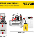 Beefy 12V Hydraulic Pump Power Unit With 3 Quart Reservoir For Dump Trailers And Car Lifting, Double Acting Up And Down
