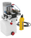 Double Acting Hydraulic Pump 12V DC 4.5 Quart Hydraulic Power Unit 1.6kW 3000RPM 22MPA Hydraulic Station with Plastic Reservoir