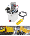 Double Acting Hydraulic Pump 12V DC 4.5 Quart Hydraulic Power Unit 1.6kW 3000RPM 22MPA Hydraulic Station with Plastic Reservoir