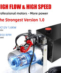 ✝️ Single Acting Hydraulic Pump 8 Quart Hydraulic Power Units 12V DC Hydraulic Pump SAE#6 Connector with high power motor