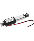 Compact 12V electric linear actuator with a 2 inch stroke and IP54 waterproof rating, suitable for tight spaces like cabinets and drawers.