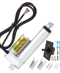 12V Linear Actuator, 4" Actuator 14 mm/s High Speed Linear Actuator Waterproof 1000N/220lbs Stroke with Switch Controller