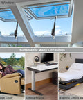 Heavy Duty 12V Linear Actuator 660 LBS 3000 N With 6 Inch Stroke installed in windows, massage chair, desk, and bed settings