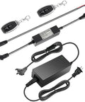 Plug And Play 12V Linear Actuator Controller Kit With 2 Wireless Remotes And 110V Power Adapter For 12V DC Motors Momentary Forward And Reverse DPDT Relay