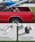 12V Linear Actuator 160LBS Lift, 2 Inch Stroke in a truck toolbox showing IP65 waterproofing and durable aluminum