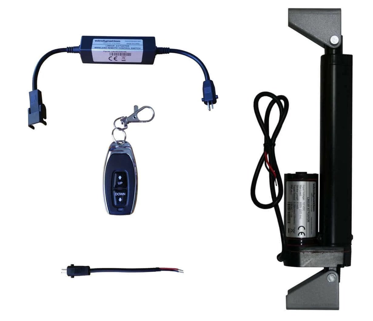 Wireless Remote 12V Linear Actuator Kit - 225 lbs
