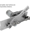 12V Reciprocating Linear Actuator With 10 To 130 Degree Swing Beefy High Strength Cycling Motor, metal structure side view