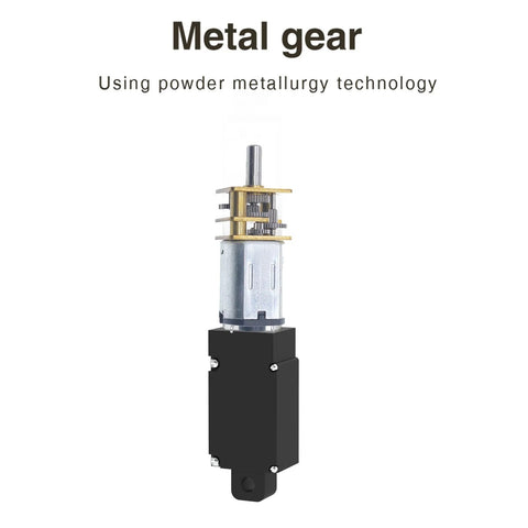 compact aluminum linear actuator with metal gear