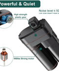 Close-up of heavy duty 12V 4 inch stroke linear actuator with 440 lbs load capacity, highlighting strong motor and high strength gear
