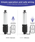 Wiring diagram for 12V Mini Linear Actuator With 50mm Stroke And 2 Inch Travel, 120N 27 Lbs Load, showing safe voltage and connections.