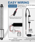 Diagram of wiring setup for Mini Electric Linear Actuator Stroke 2"–Force 4.5 lbs–12V showing connections and controller use.