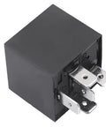 Close-up of a Power Trim and Tilt Relay Replacement Kit Pack Of 2 For 12 Volt Marine Outboard Motors with 30 amp, showing metal connectors.
