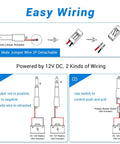 Wiring instructions for 12V Micro Linear Actuator With 1.2 Inch Stroke 64N 14.4Lb Lift 0.6 Inch Per Second Speed