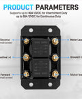 12V Forward And Reverse Relay Module For Motors 60A 80A Heavy Duty Workhorse Controller with labeled parameters and connections