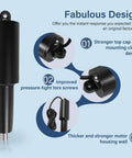 Front view of 12V Beefed Up Short Extreme Duty Actuator With 2.25 Inch Stroke And Five Sixteenths Inch Hardware Leads With Deutsch Connectors Replacement For Lenco101XDS, highlighting design features.