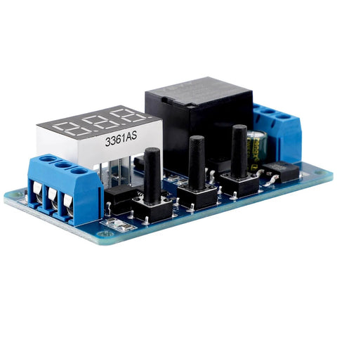 12V Timer Relay With LED Display, Four-Mode Time Delay Switch For Auto Use, On Off Delay Timer From 0.1 Seconds To 999 Minutes