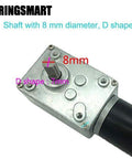12V DC Worm Gear Motor 5rpm Self Locking Geared Motor With 8mm Output Shaft Delivers 35kgcm Torque for Precise DIY Projects