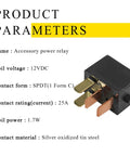 2-Pack G8HL-H71 4-Pin Car AC Relay with waterproof sealed housing, showcasing compact design, contacts, and specifications.
