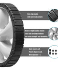 Close-up of 12x1.75 Inch Lawn Mower Rear Wheels 2 Pack Replacement for Craftsman 490-324-0002, showing non-slip tread and components