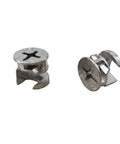 Replacement 12x10mm cam lock connectors, sturdy and easy to install, flat-top silver finish for repairing furniture
