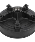 Trailer Hub Assembly For Mobile Home 12x2 With Brake Drum 5 Lug On 9.4 Bolt Pattern Black Painted Finish Fits 68149 And 67048 Bearings