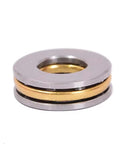 12x21x5mm Axial Ball Thrust Bearing with brass cage, close-up side view, suitable for oven turntables and machine tools, 10 pack