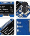 1.3 Inch OLED Display Module With EC11 Rotary Encoder Button, I2C Interface, SH1106 Driver, White Screen, Perfect For Arduino Projects