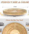 13 Inch Round Wooden Lazy Susan Turntable Organizer For Cabinet And Pantry Storage size and color options chart