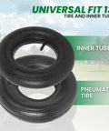 ✝️ (2 sets) 4.00-6 replacement pneumatic tires and inner tubes - universal fit 13” tires compatible with wheelbarrows and carts