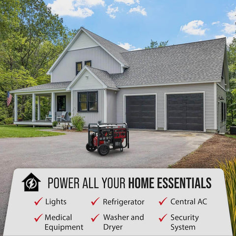 13,000-Watt Tri Fuel Portable Generator With Remote Electric Start, Keeps The Lights On For Your Whole Home On Gas, Propane Or Natural Gas