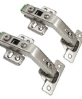 2 Pack Concealed European Style Lazy Susan Cabinet Hinges For Outer Corner Doors, full overlay, 3D adjustable, 135-degree swing
