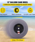 13 Inch Beach Balloon Wheels Replacement Sand Tires on beach, TPU Inflatable Cart Wheels for Kayak Dolly Canoe Cart, 2-3 PSI, 121 lb load