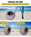13 Inch Beach Balloon Wheels Replacement Sand Tires being inflated with free hand air pump