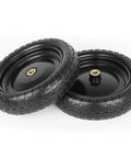 ✝️ 13" flat-free solid tire and wheel, with 5/8" axle bore hole, 2.2" offset hub, replacement 4.00-6 wheelbarrow tire, compatible with wagon