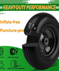 ✝️ Upgrade 13inch wheelbarrow tires 4.00-6 flat free tire and wheel with 5/8" & 3/4" bearings, 1.77"-5.75" center hub